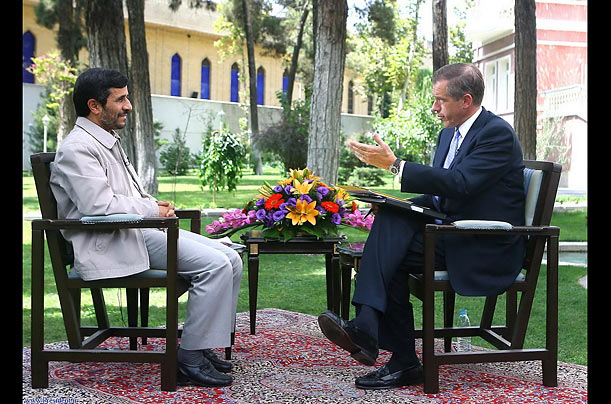 World Traveler
Iranian president Mahmoud Ahmadinejad sits down for a chat with Williams in the presidential compound in central Tehran