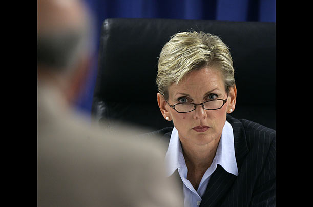 Oh Boy
In her first year in office, Granholm was forced to take on a $3 billion shortfall in the state's budget.
