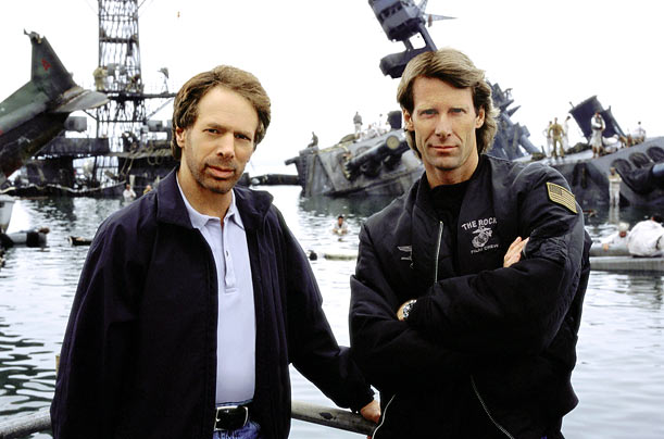 In 2001, Bruckheimer teamed up with blockbuster director Michael Bay, right, to make Pearl Harbor. 