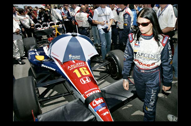rahal letterman driver danica patrick walks to her car before the 80th indianapolis 500 race