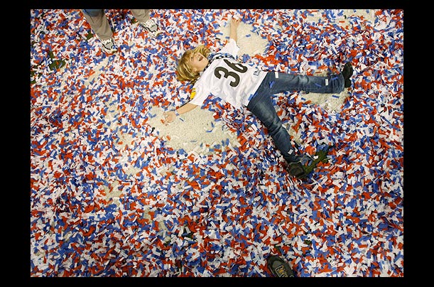 Post-game celebration of Super Bowl XL between the Seattle Seahawks and the Pittsburgh Steelers