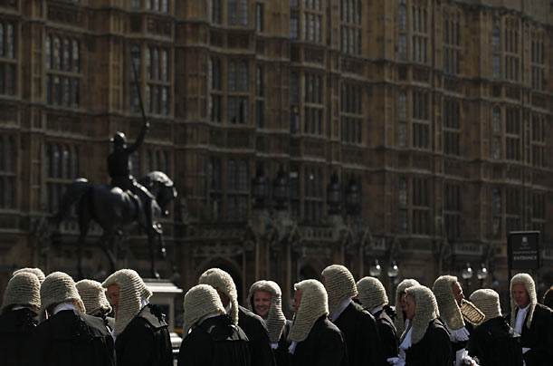 Ceremony
Judges walk to London's Westminster Palace to mark the start of the new legal year in England and Wales.