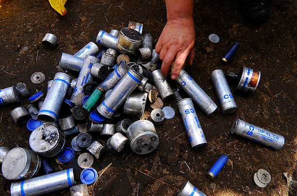 Conflict
The Chilean government allegedly used these tear gas canisters in their attempt to subdue Mapuche Indians who have been