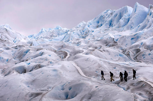 Moonscape
Climbers trek across Argentina's Perito Moreno glacier near the city of El Calafate, in the Patagonian province of Santa Cruz.