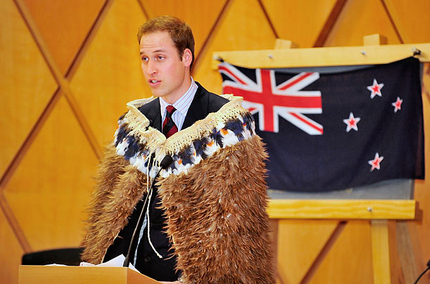 Observing Local Custom
Prince William officially opens the Supreme Court in Wellington on the second day of his visit to New Zealand. He will undertake numerous