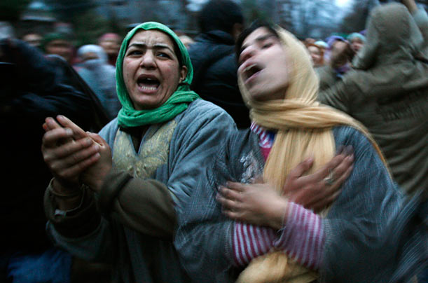 Mourners
Women wail after the shooting death of 17-year old Zahid Farooq in Srinagar, the summer capital of India-controlled Kashmir.