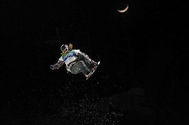 Exiting Earth's Orbit
Shaun White of the United States performs during the men's Olympic halfpipe snowboard final. White took home the gold medal.