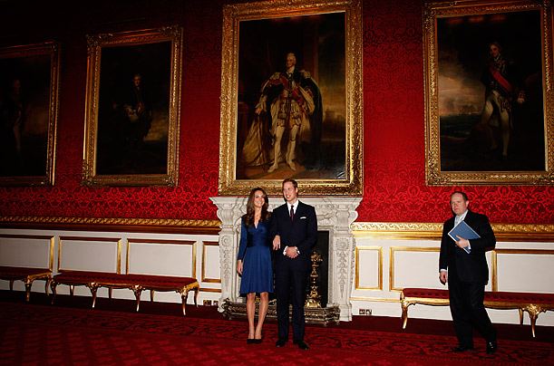 Vows Britain's Prince William and his fiancee Kate Middleton pose for the media at St. James's Palace in London, after they announced their engagement. The couple is to wed in 2011.
