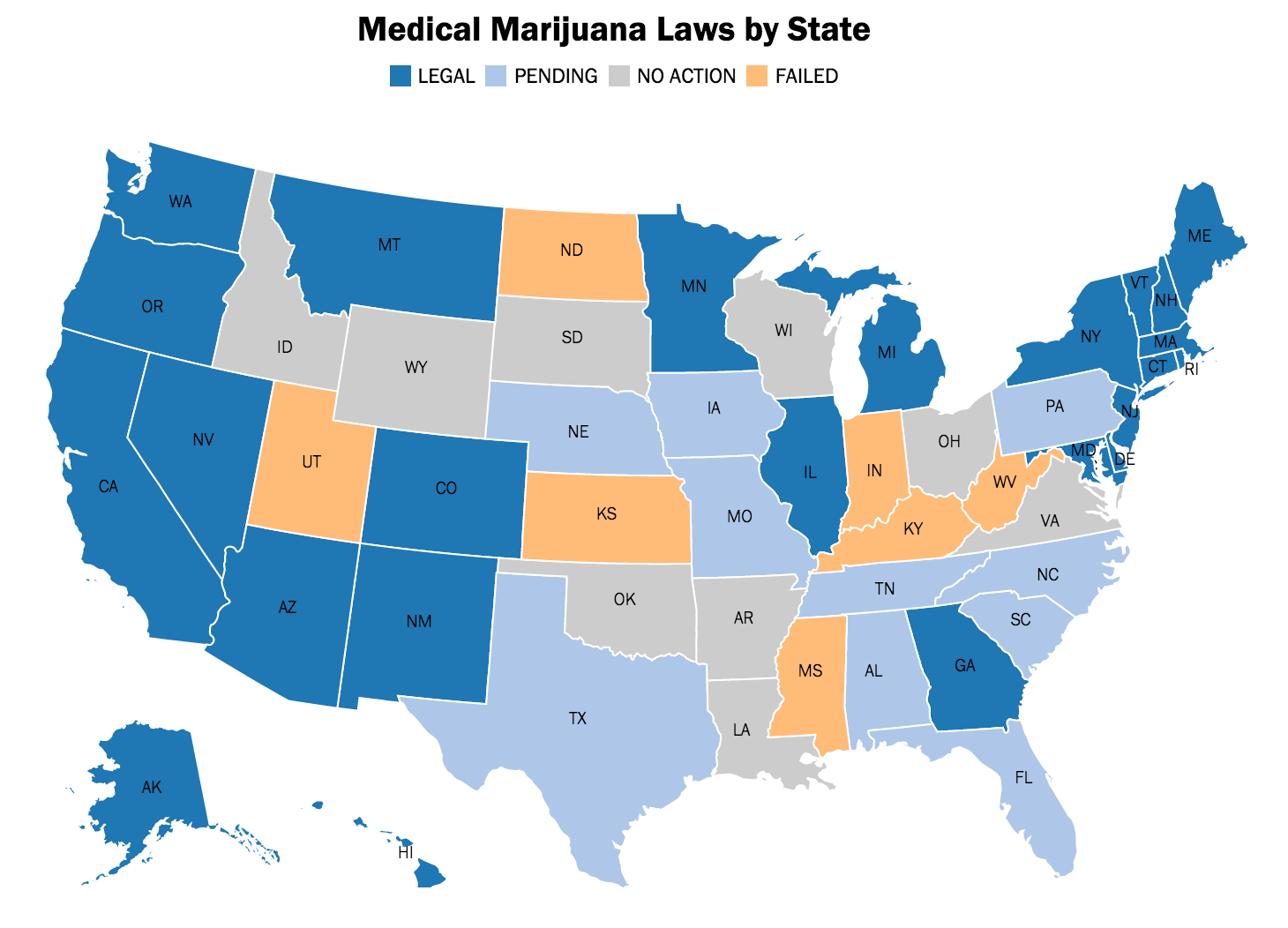 April 20: 4/20 Marijuana Laws State By State Map Guide