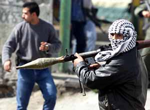 Palestinian gunman in Ramallah