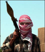 An insurgent in Fallujah