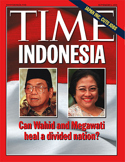 Abdurrahman Wahid has trouble seeing and needs help walking, but 210 million Indonesians must now hope their new President can lead them out of the darkness 
