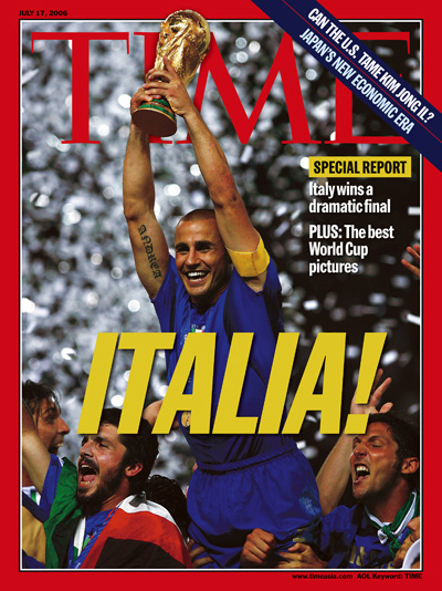A photograph of the Italian national team celebrating their World Cup victory.