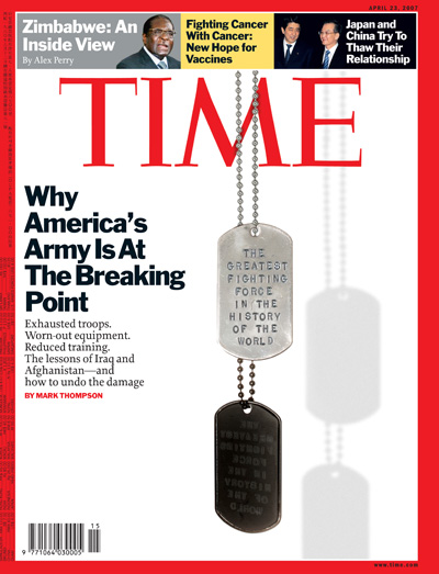 TIME Magazine Cover: Why America's Army Is At The Breaking Point - Apr ...
