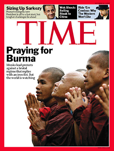 Monks lead protests against a brutal regime that replies with an iron fist. But the world is watching 