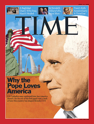 Colorized photo profile of Pope Benedict XVI