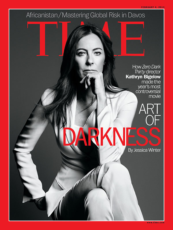 black and white portrait of Kathryn Bigelow