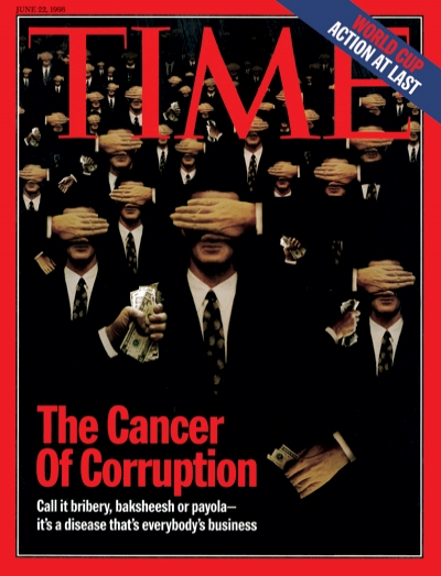TIME Magazine Cover: The Cancer Of Corruption - June 22, 1998 - money ...