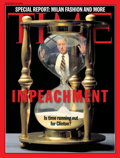 TIME Magazine Cover: Impeachment - Oct. 19, 1998 - Bill Clinton - egg ...