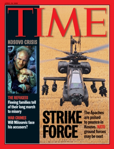 The Apaches are poised to pounce in Kosovo. NATO ground forces may be next.<br>
Kosovo crisis: The Refugees, Fleeing families tell of their long march to misery. War Crimes, Will Milosevic face his accusers?
