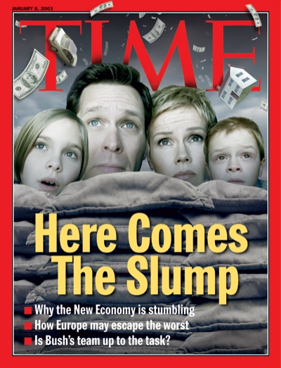 Illustration depicting the slump in the U.S. economy