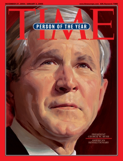 A painting of George W. Bush