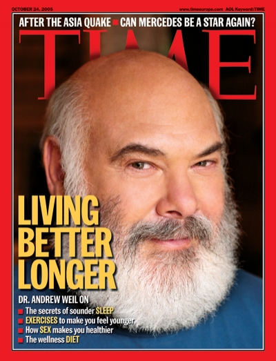 Close-up photo of Dr. Andrew Weil