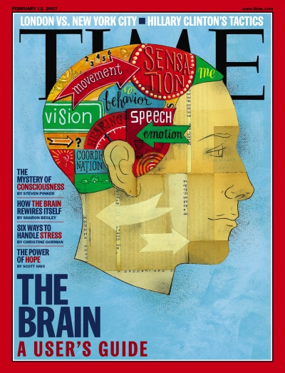 A photo illustration depicting the usage of the human brain.