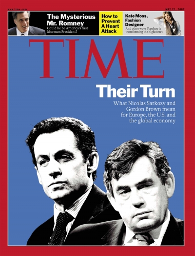 A photo illustration showing France's Nicolas Sarkozy and Great Britain's Gordon Brown
