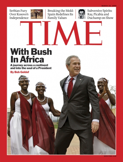 President George W. Bush in Africa.