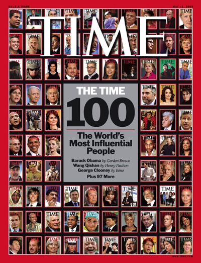Covers of the most influential people in the world.