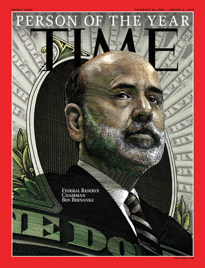 Illusration of Federal Reserve Chairman Ben Bernanke