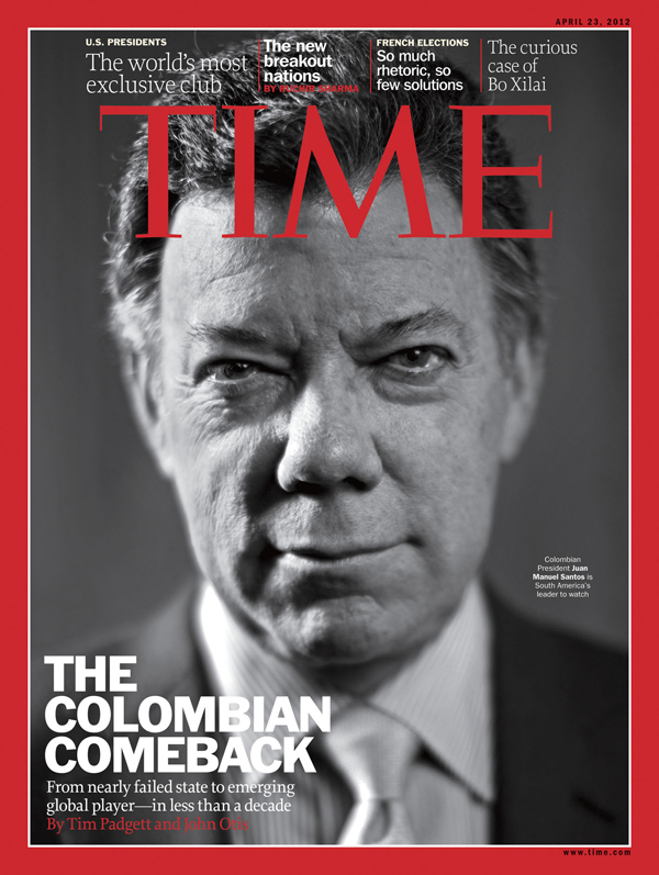 Close up of President Juan Manuel Santos