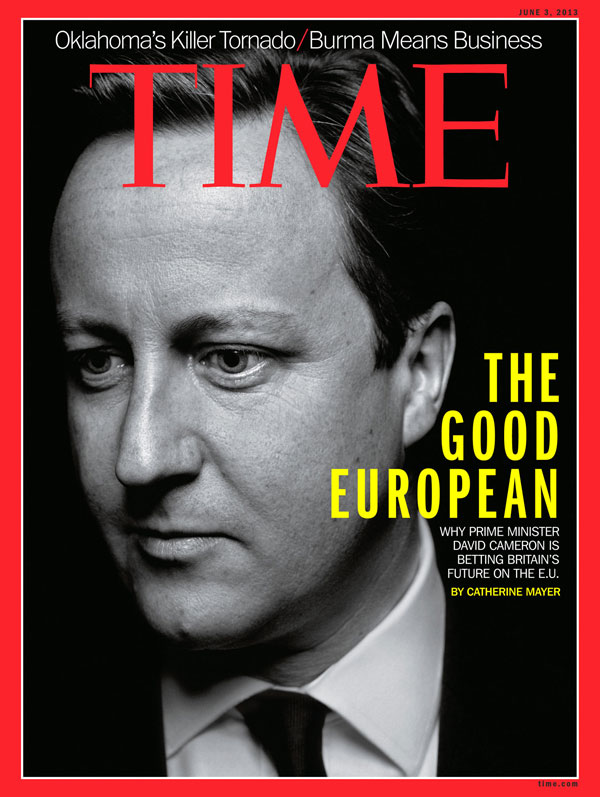 b/w profile of David Cameron