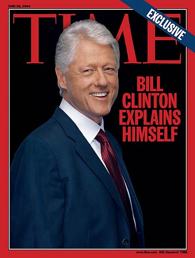 A portrait of a smiling Bill Clinton.