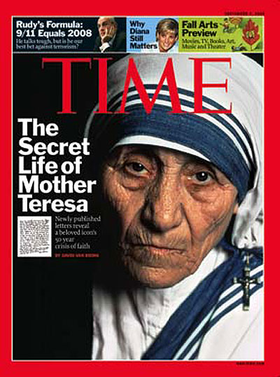 Close-up photo of Mother Teresa.