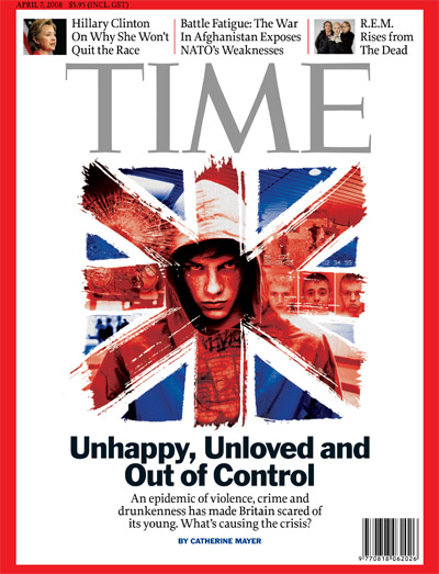 A photo illustration showing a disaffected British youth.