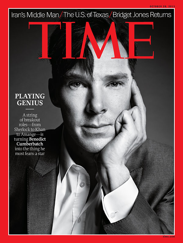b/w photograph of Benedict Cumberbatch