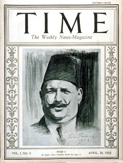 TIME Magazine Cover: King Fuad I -- Apr. 28, 1923