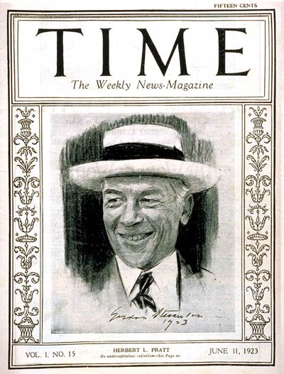 TIME Magazine Cover: Herbert L. Pratt -- June 11, 1923
