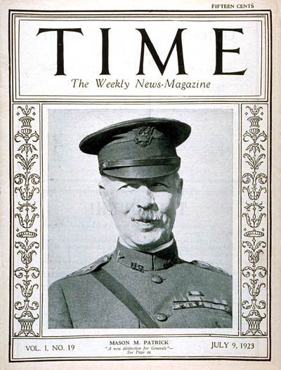 TIME Magazine Cover: Major General Patrick -- July 9, 1923
