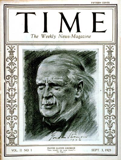 TIME Magazine Cover: David Lloyd George -- Sep. 3, 1923