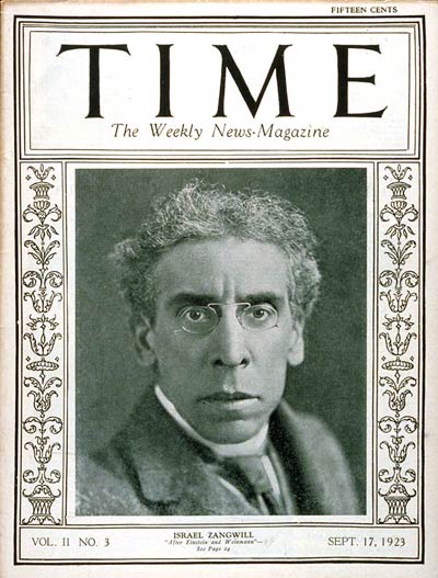 TIME Magazine Cover: Israel Zangwill -- Sep. 17, 1923