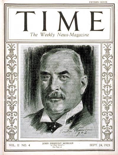 TIME Magazine Cover: John Pierpont Morgan -- Sep. 24, 1923