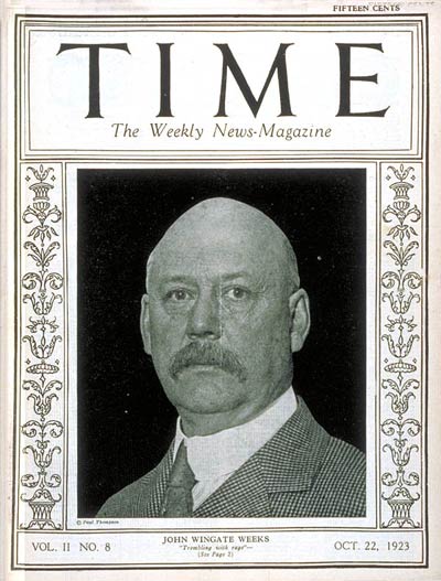TIME Magazine Cover: John W. Weeks -- Oct. 22, 1923