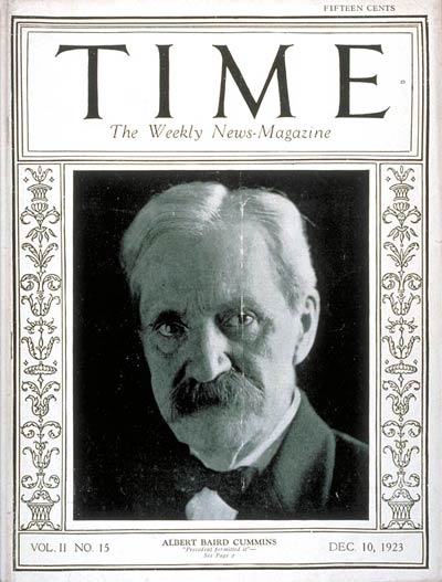 TIME Magazine Cover: Albert Baird Cummins -- Dec. 10, 1923