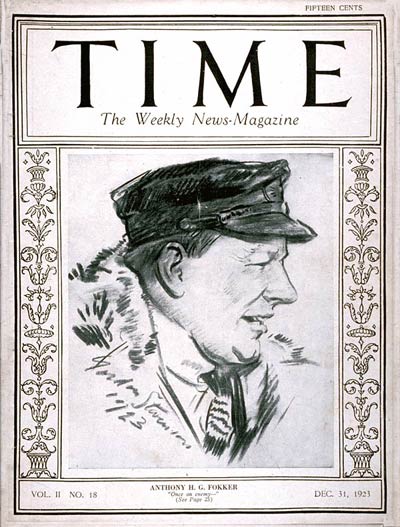 TIME Magazine Cover: Anthony H.G. Fokker -- Dec. 31, 1923