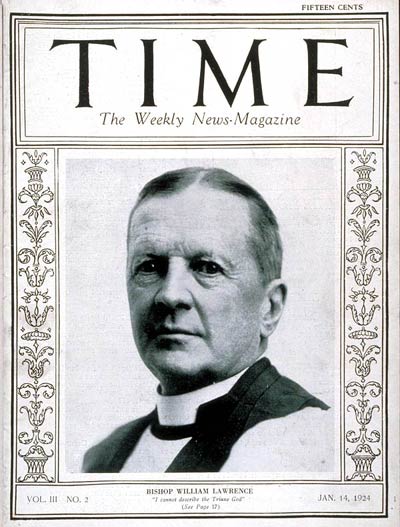 TIME Magazine Cover: Bishop Lawrence -- Jan. 14, 1924
