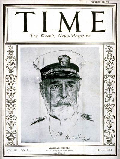 TIME Magazine Cover: Admiral Edward Eberle -- Feb. 4, 1924