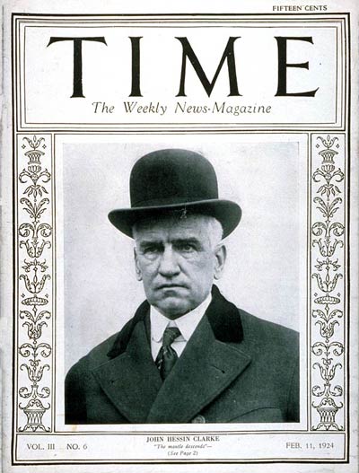 TIME Magazine Cover: John H. Clarke -- Feb. 11, 1924